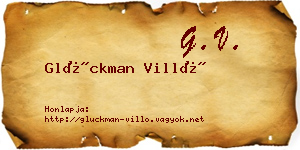 Glückman Villő névjegykártya